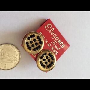 Elegance Trid Vintage Gold & Black Earrings